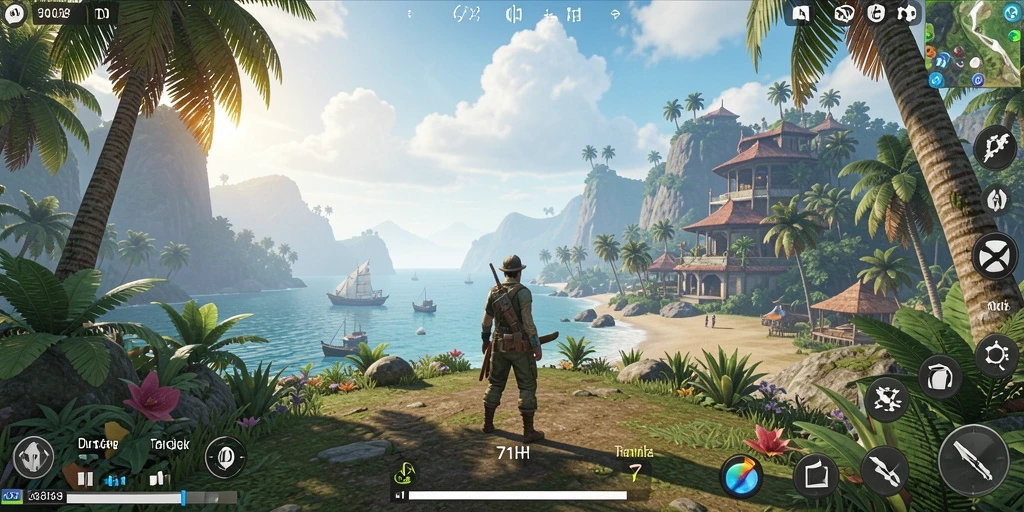 Tampilan gameplay yang memukau dalam dunia terbuka 71H.