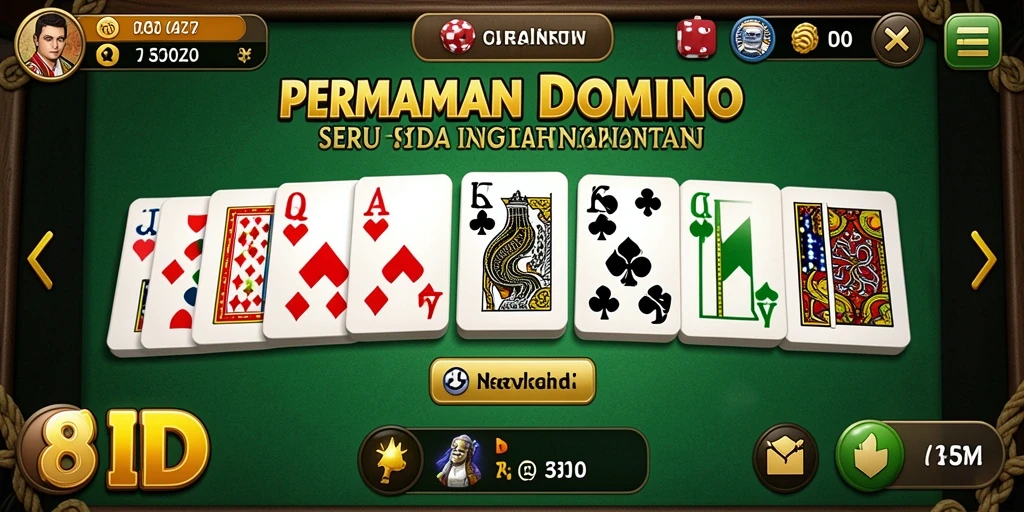 Screenshot gameplay 8ID yang menampilkan aksi domino yang seru.