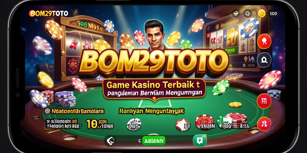 Tampilan dinamis dari gameplay Kasino di BOM29TOTO.