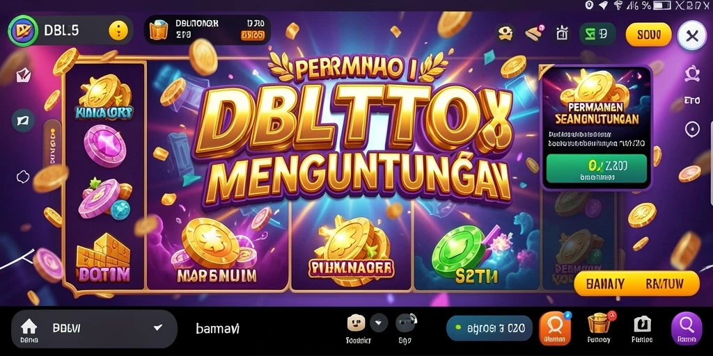 Gameplay menunjukkan putaran slot yang seru dan peluang besar menang.