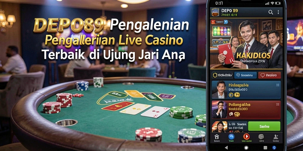 Tampilan menarik dari permainan Live Casino DEPO89 yang mendebarkan.