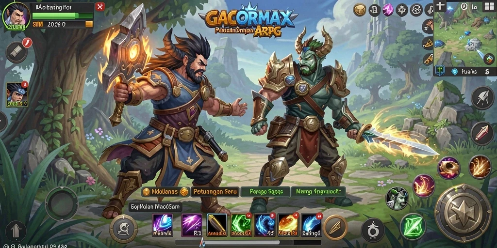 GACORMAX menampilkan gameplay ARPG yang menarik dan menantang.