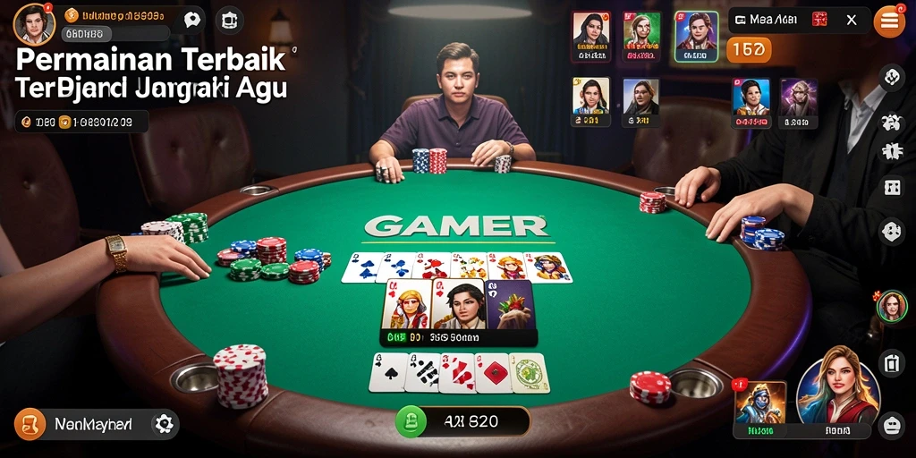 Screenshot GAMERP menampilkan pemain yang sedang asyik bermain poker online.