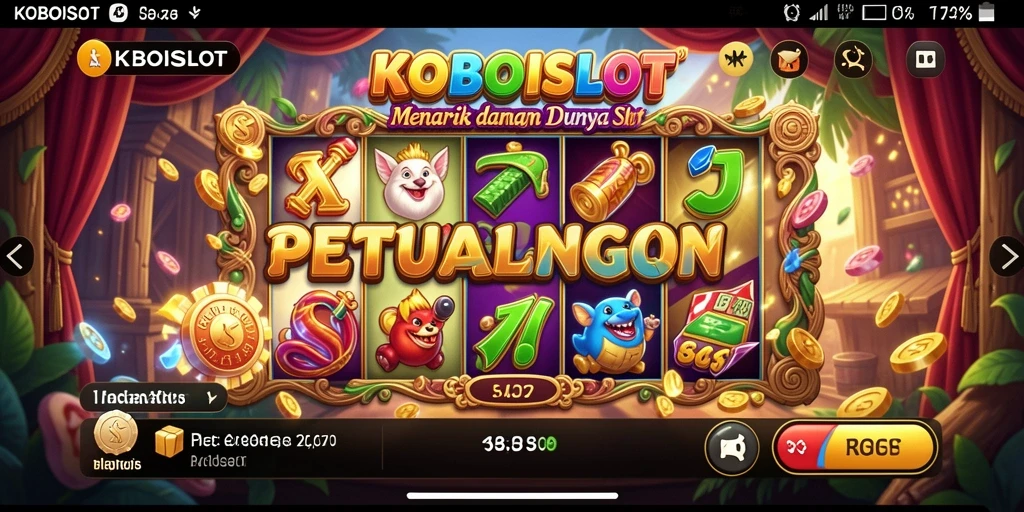 Screenshot gameplay KOBOISLOT menampilkan aksi petualangan yang mendebarkan.
