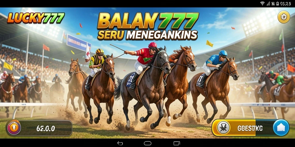 Tangkapan layar yang menampilkan aksi balap menegangkan di LUCKY777.