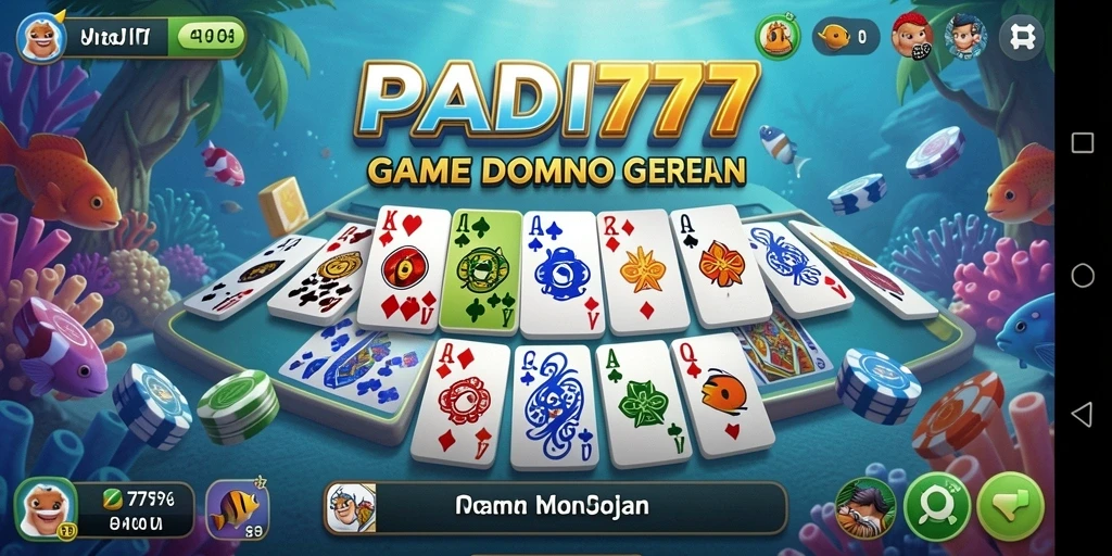 Tampilan gameplay PADI777 saat bermain Domino secara langsung.