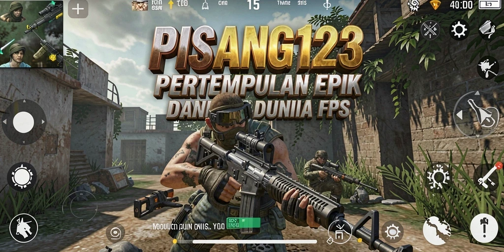 Gameplay mendebarkan dalam pertempuran FPS PISANG123.