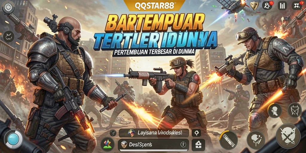 Screenshot menampilkan aksi seru pertempuran dalam <strong>QQSTAR88</strong>.