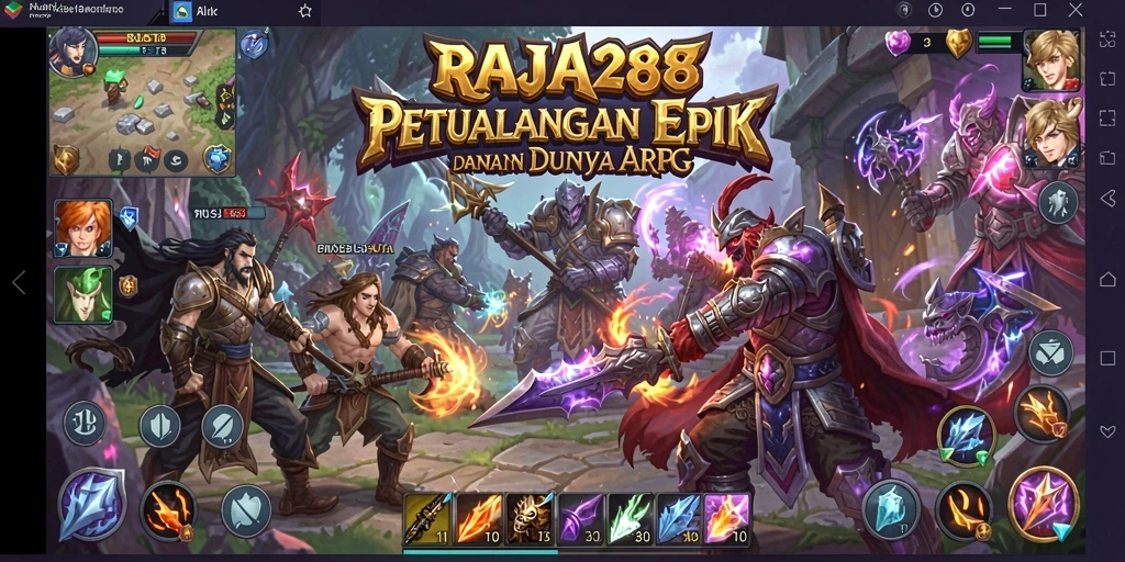 Tampilan gameplay RAJA288 yang menghadirkan pertarungan epik.
