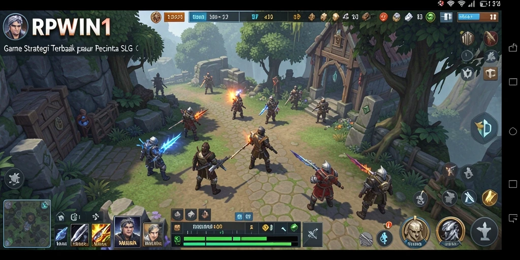 Tampilan gameplay menarik dari RPWIN1 yang menantang dan strategis.
