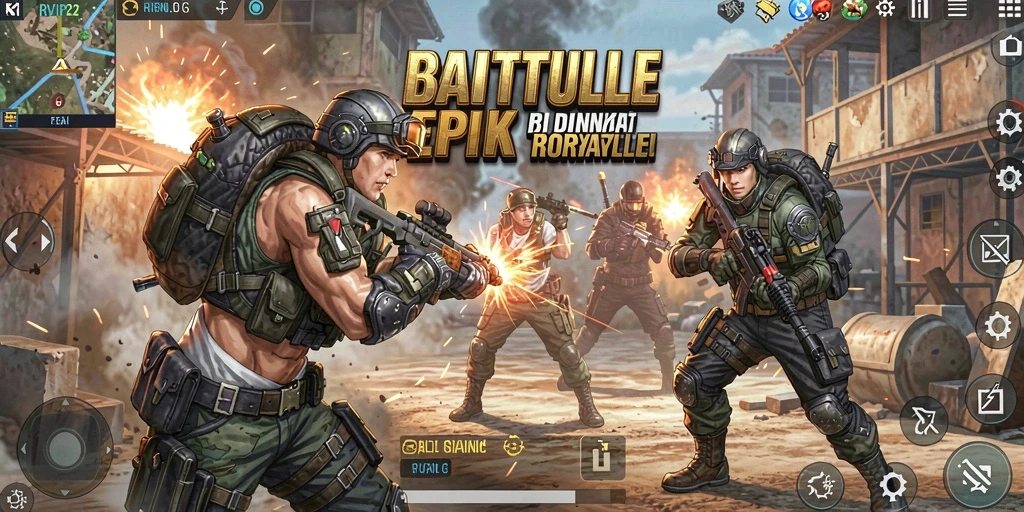 Tampilan menegangkan dari gameplay pertarungan Battle Royale di RVIP2.