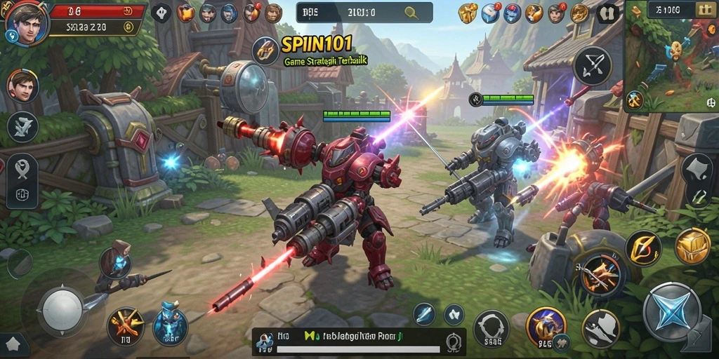 Tampilan gameplay SLG yang mendebarkan dari SPIN101.