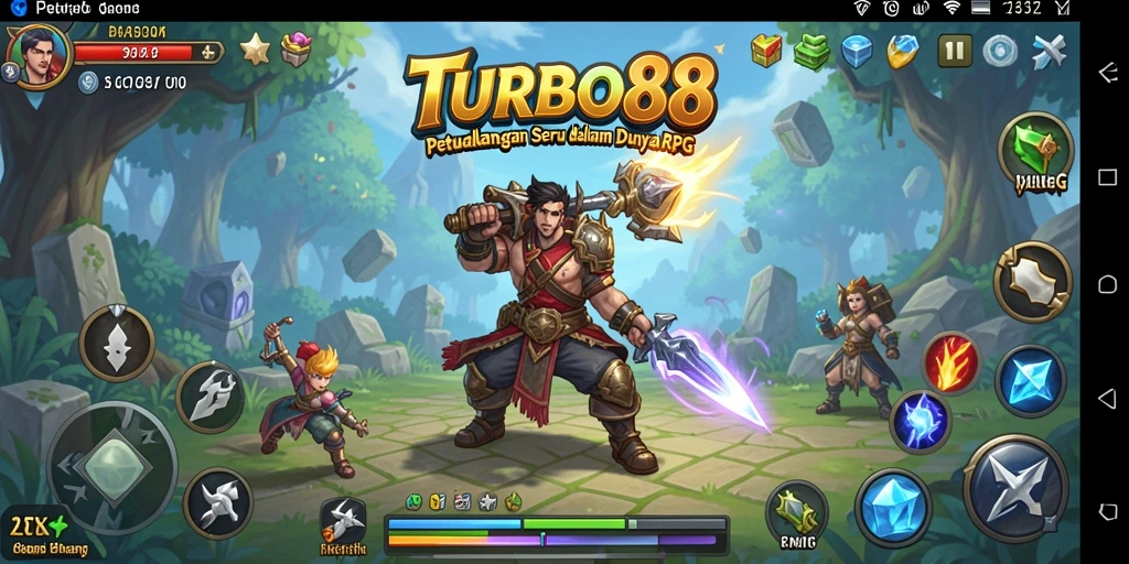 Tampilan gameplay seru TURBO88 dalam dunia RPG yang menakjubkan.
