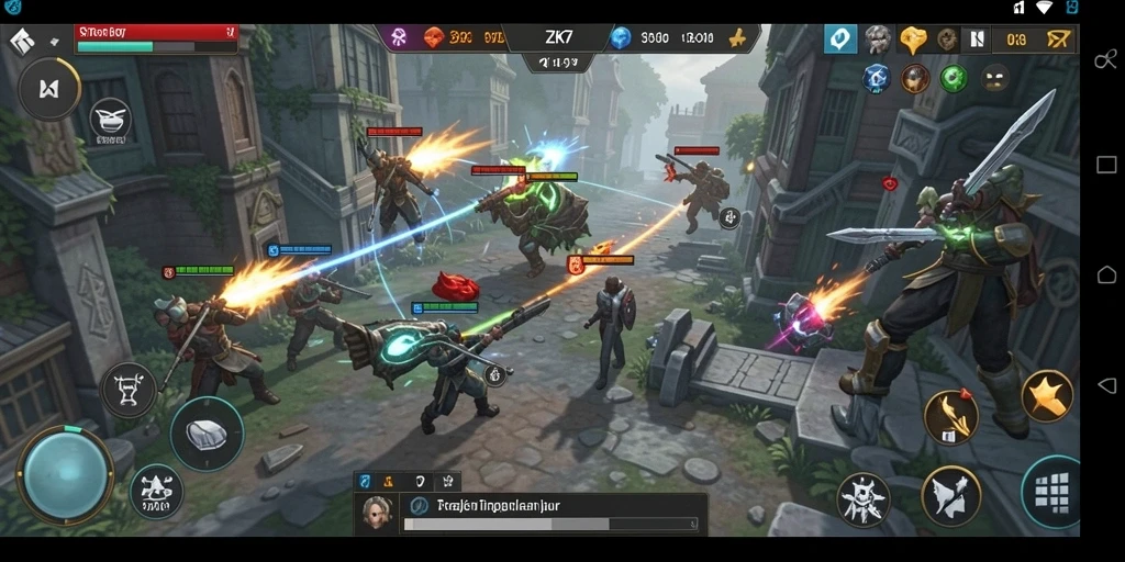 Tampilan gameplay menarik dan strategi mendalam dalam ZK7.